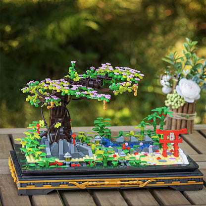 Bonsai Sakura Shrine Scenic Building Nano Sets Collection