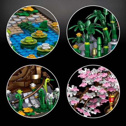 Bonsai Sakura Shrine Scenic Building Nano Sets Collection