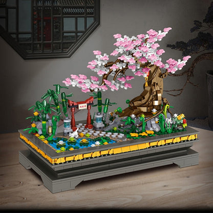 Bonsai Sakura Shrine Scenic Building Nano Sets Collection