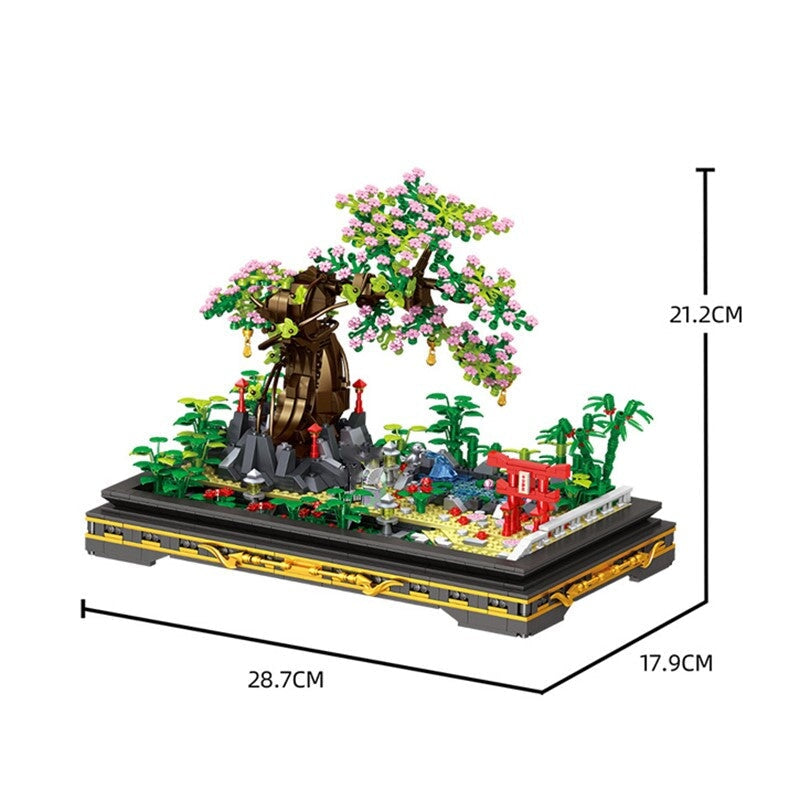 Bonsai Sakura Shrine Scenic Building Nano Sets Collection