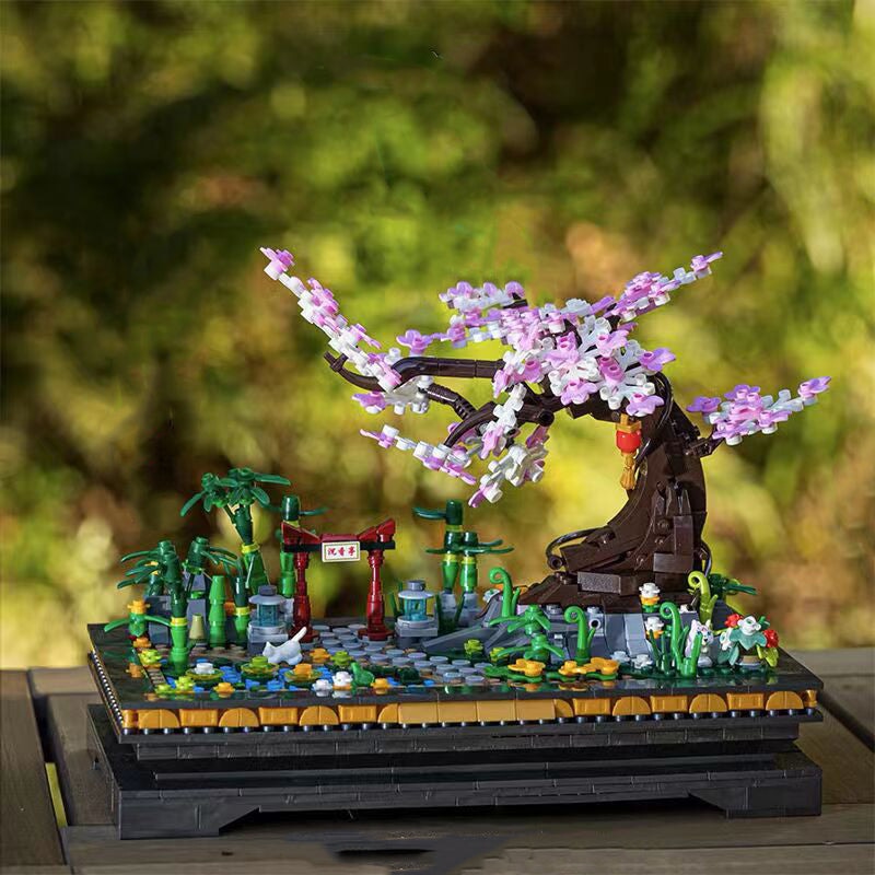 Bonsai Sakura Shrine Scenic Building Nano Sets Collection