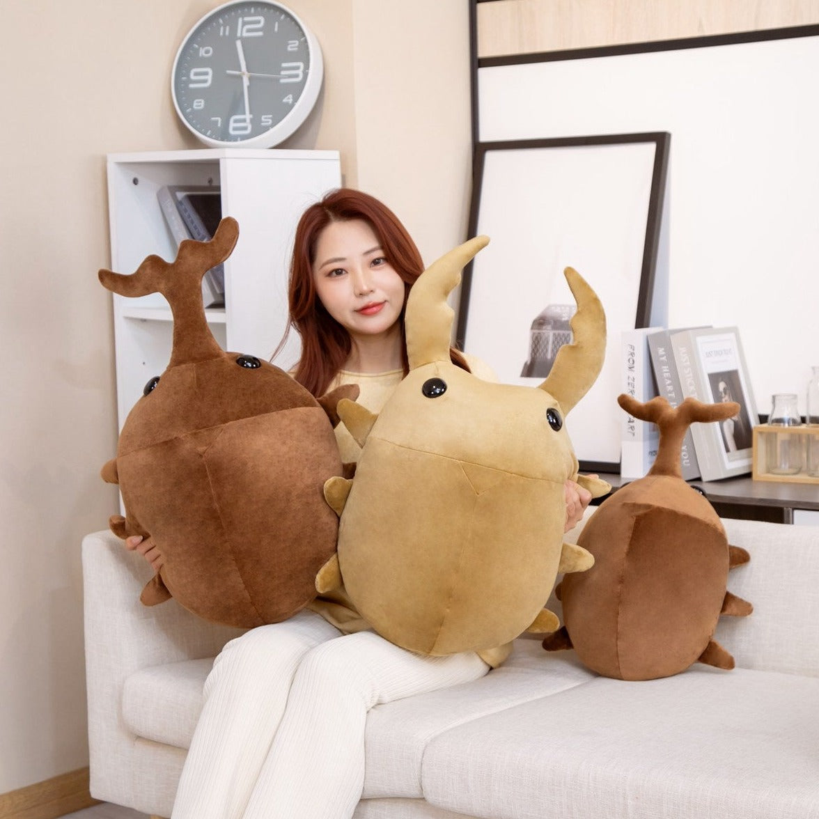 Brown Kawaii Dung Beetles Plushies