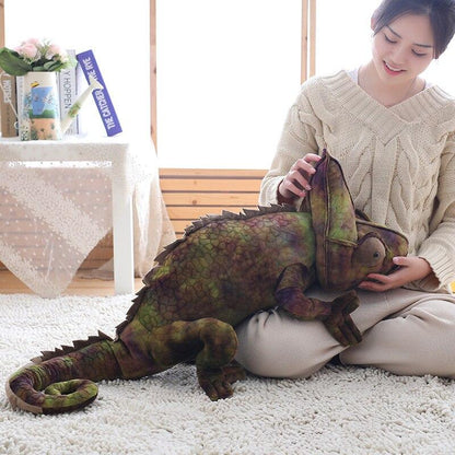 Brown & Red Chameleon Plush