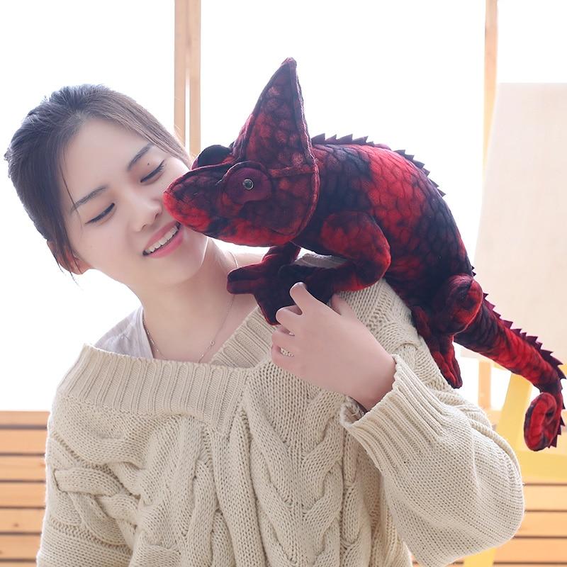 Brown & Red Chameleon Plush