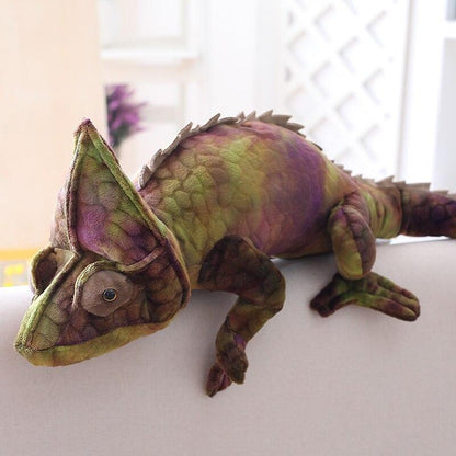 Brown & Red Chameleon Plush