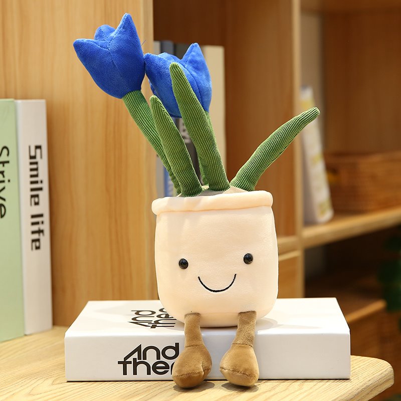 Bubbly Tulip Flower Pot Plush