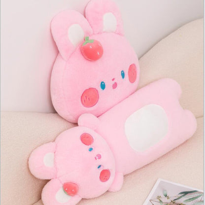 Buttons the Fluffy Pink Bunny Plushie