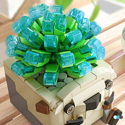 Cactus Succulent Animal Plant Pots Building Sets