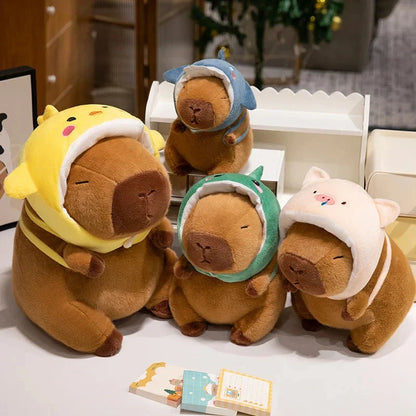 Capybara Animal Cosplay Hat Plushies