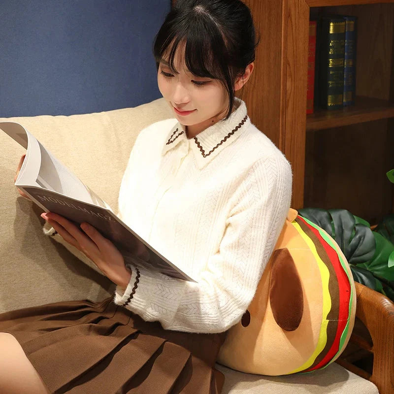 Capybara & Dog Hamburger Plushie Pillow