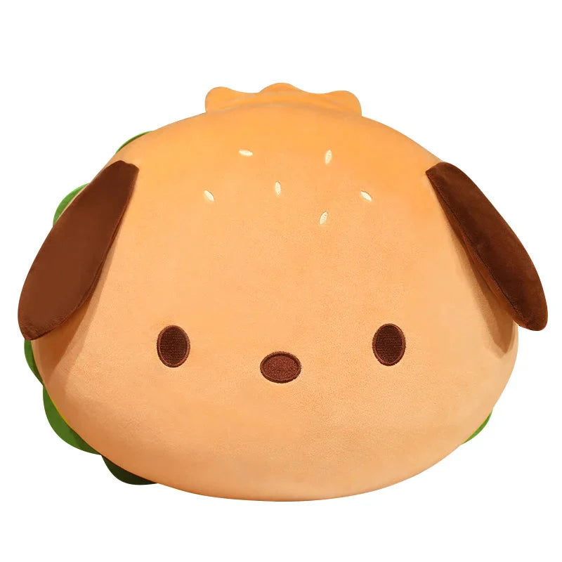 Capybara & Dog Hamburger Plushie Pillow