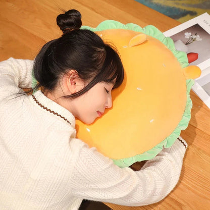 Capybara & Dog Hamburger Plushie Pillow