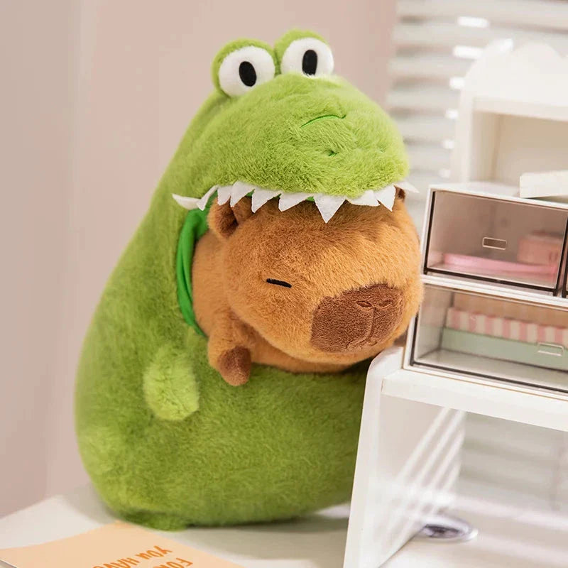 Capybara Green Dinosaur Outfit Plushie