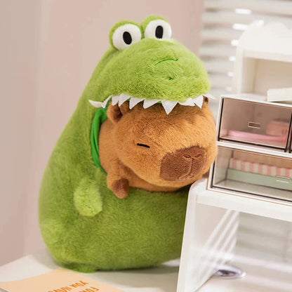 Capybara Green Dinosaur Outfit Plushie