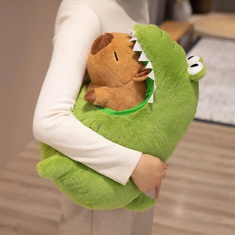 Capybara Green Dinosaur Outfit Plushie
