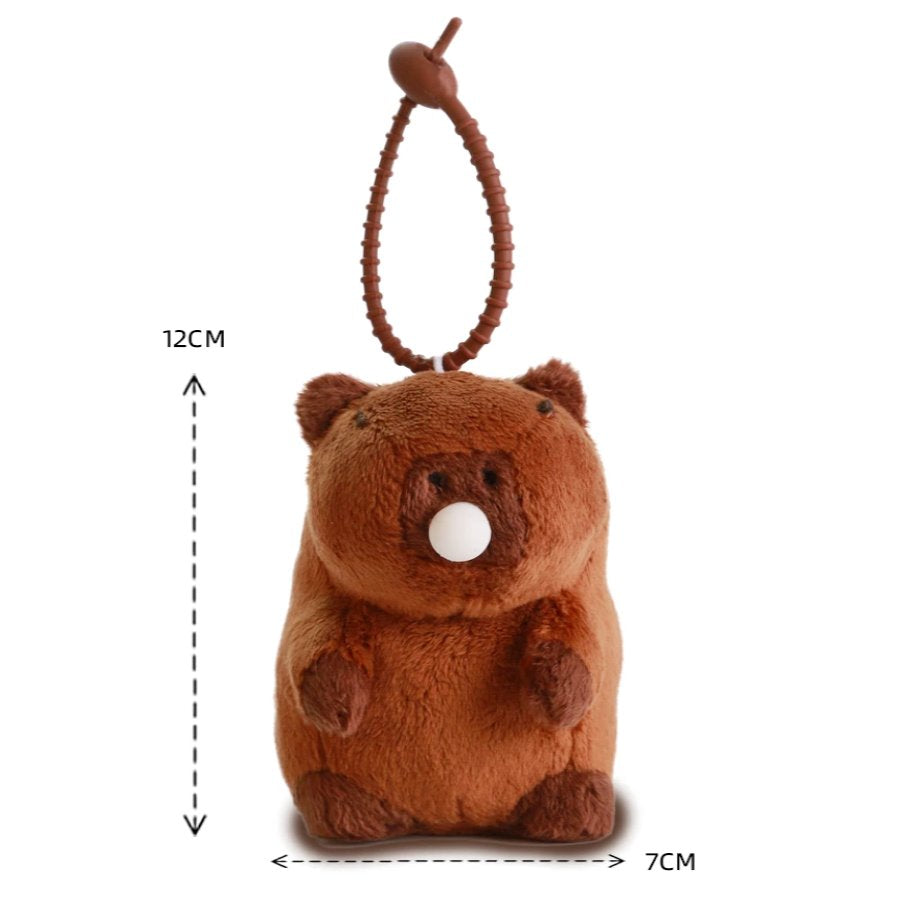 Capybara Keychain Pendant Plush