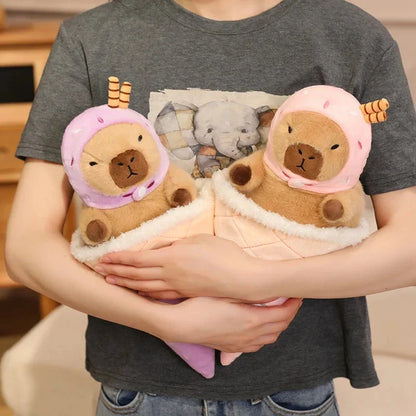 Capybara Soft Ice Cream Waffle Plush