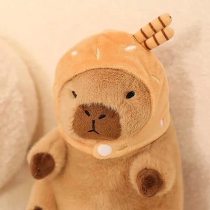 Capybara Soft Ice Cream Waffle Plush