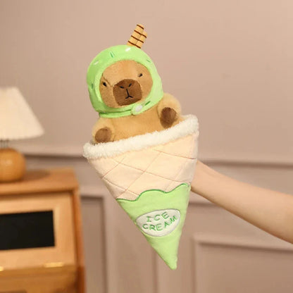 Capybara Soft Ice Cream Waffle Plush