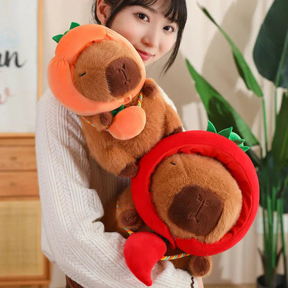 Capybara with Vegetable Hats Plushie