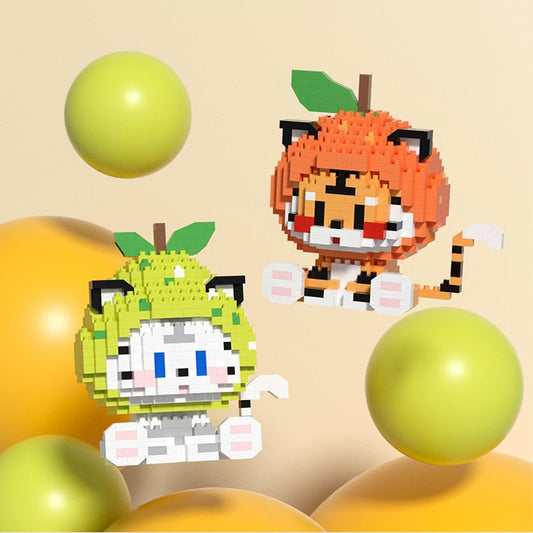 Cat and Tiger Onesie Nano Building Blocks