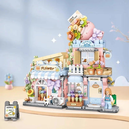 Cat Taiyaki Flower Cafes Foldable Micro Building Set Collection