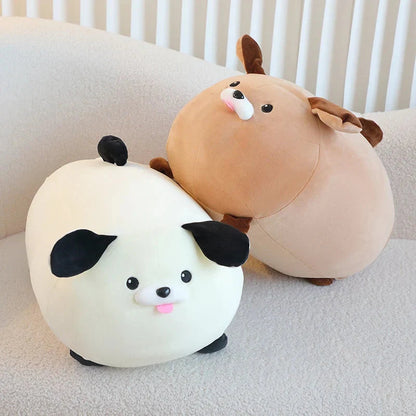 Cheerful White Brown Dog Plushies