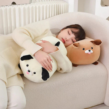Cheerful White Brown Dog Plushies