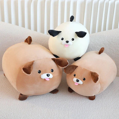 Cheerful White Brown Dog Plushies