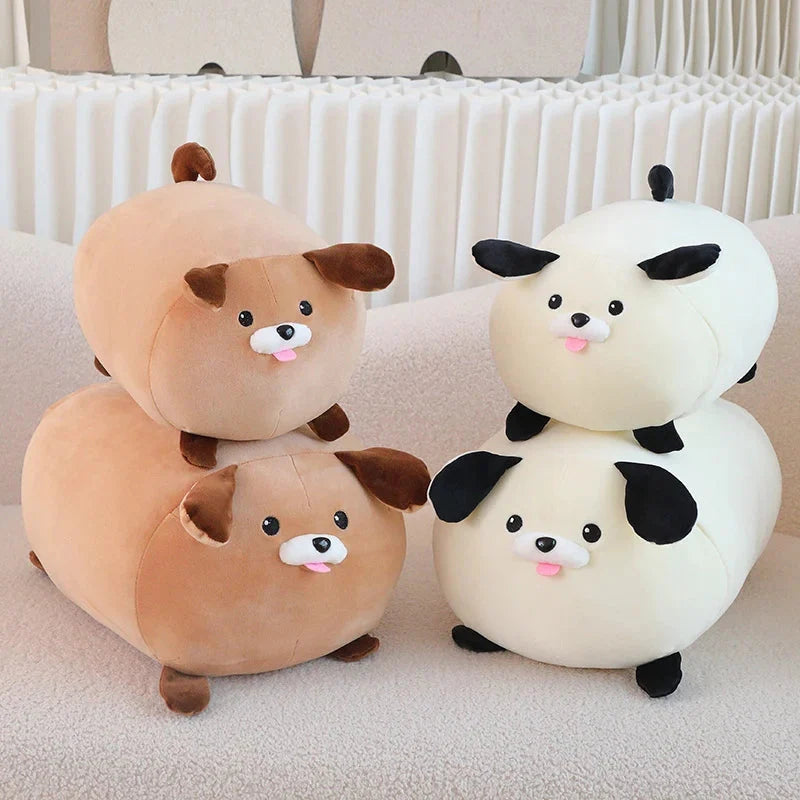 Cheerful White Brown Dog Plushies