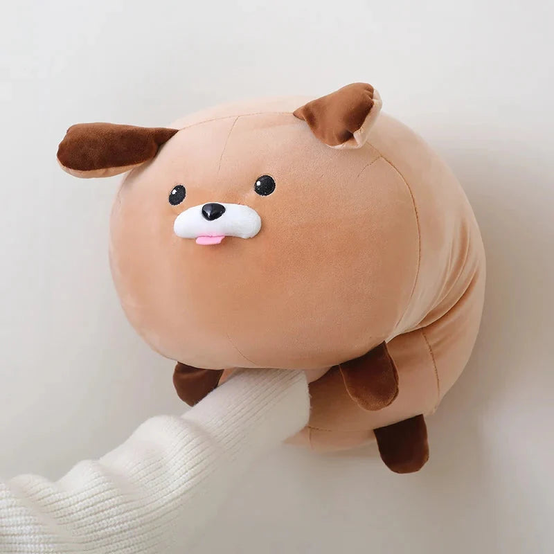 Cheerful White Brown Dog Plushies