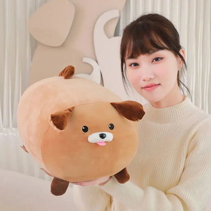 Cheerful White Brown Dog Plushies