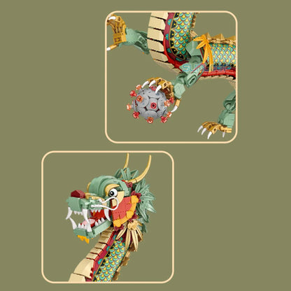 Chinese Dragon Statue Nano Building Blocks