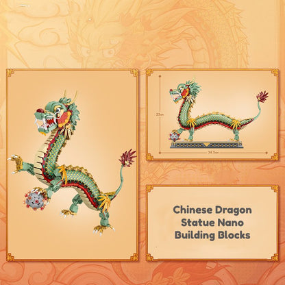 Chinese Dragon Statue Nano Building Blocks