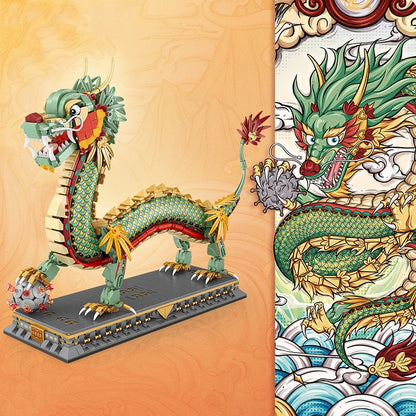 Chinese Dragon Statue Nano Building Blocks