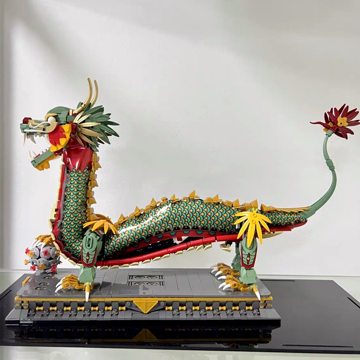Chinese Dragon Statue Nano Building Blocks