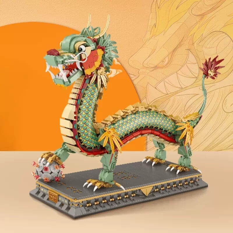 Chinese Dragon Statue Nano Building Blocks
