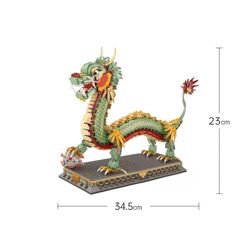 Chinese Dragon Statue Nano Building Blocks