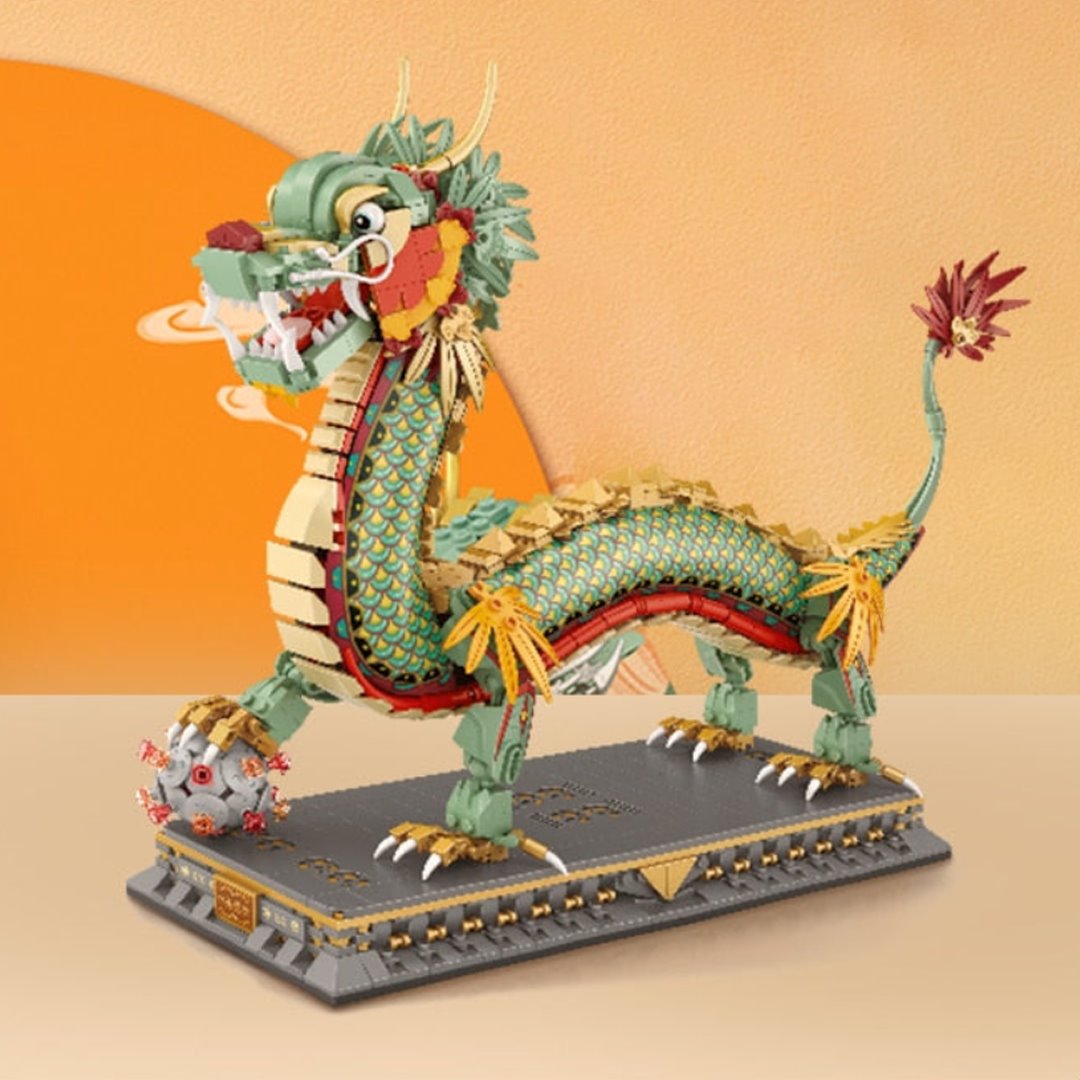 Chinese Dragon Statue Nano Building Blocks