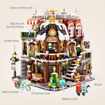 Christmas Cafe Shop Nano Building Block