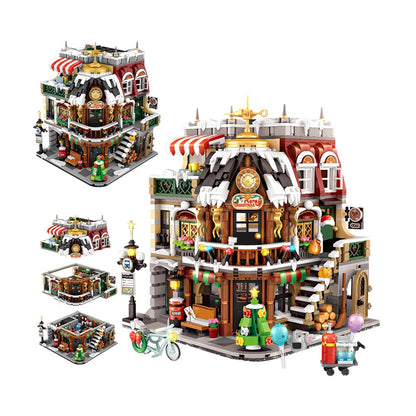 Christmas Cafe Shop Nano Building Block