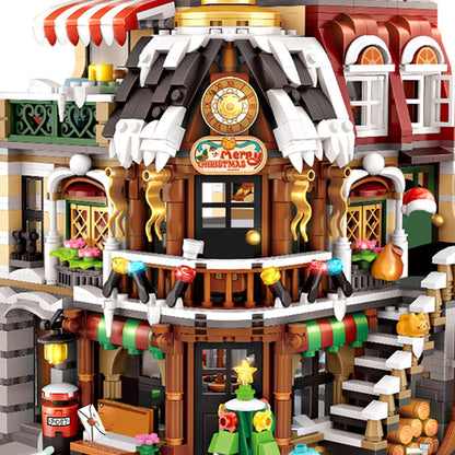 Christmas Cafe Shop Nano Building Block