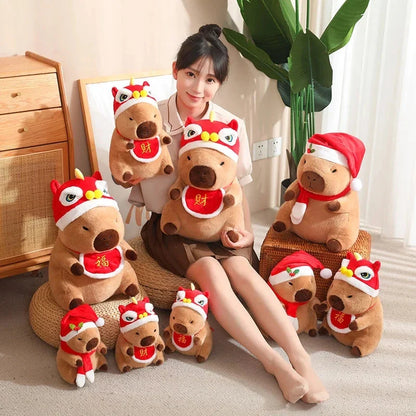 Christmas New Year Baby Capybara Plushies