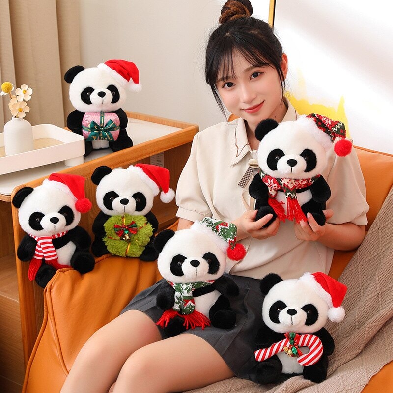 Christmas Santa Panda Plushies