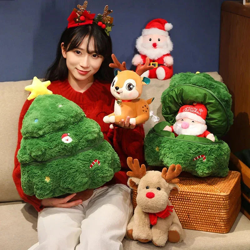 Christmas Tree Santa Rudolph Plushie Collection