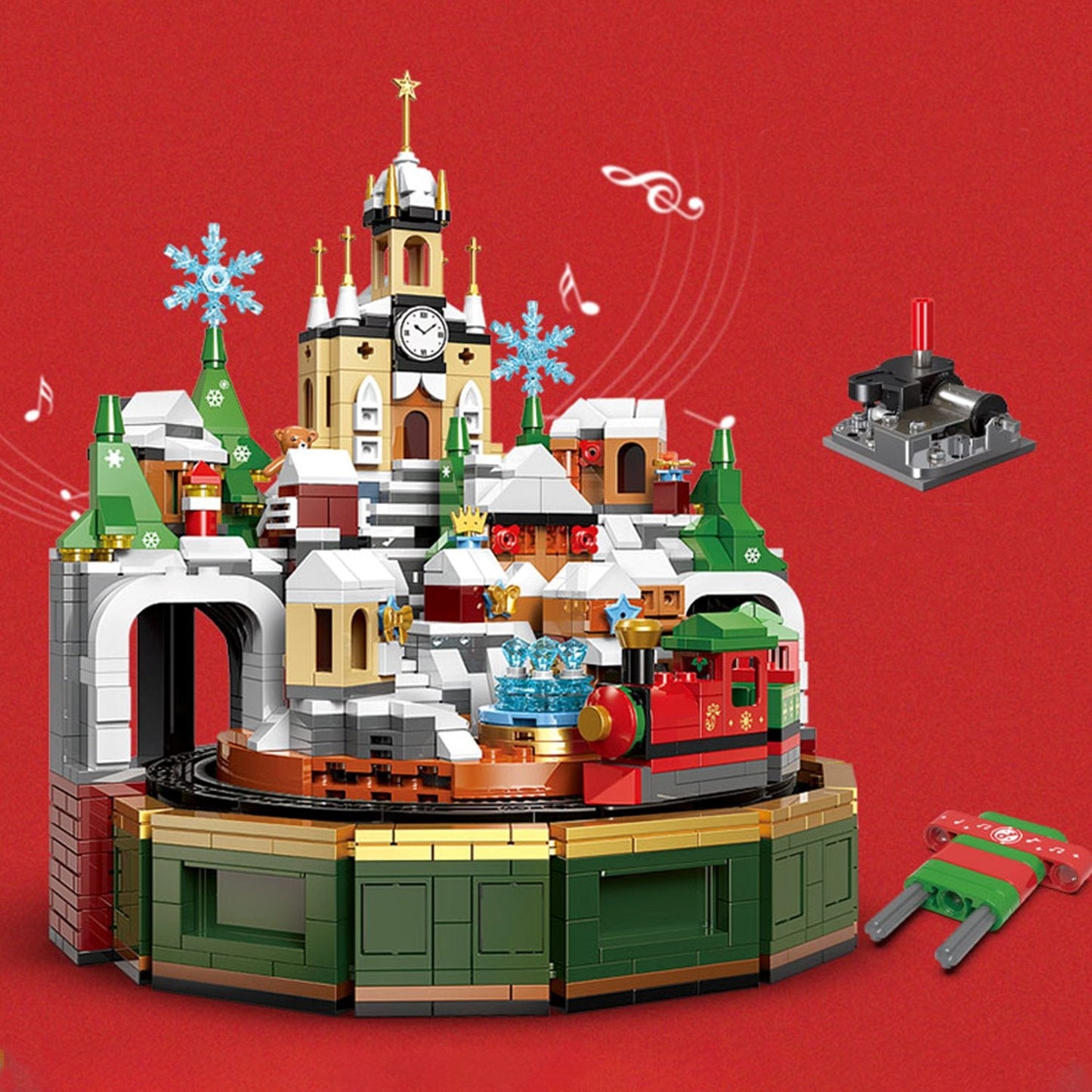 Christmas Village Rotating Mechanics Building Sets