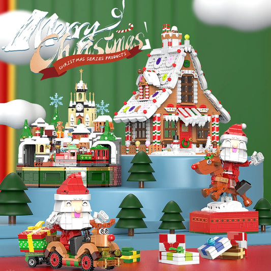 Christmas Village Rotating Mechanics Building Sets