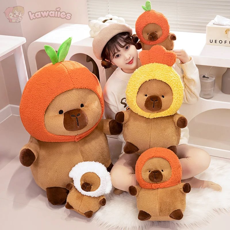 Chubby Capybara Plushie With Hat