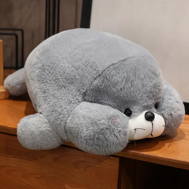 Chubby Cheeks White Grey Seal