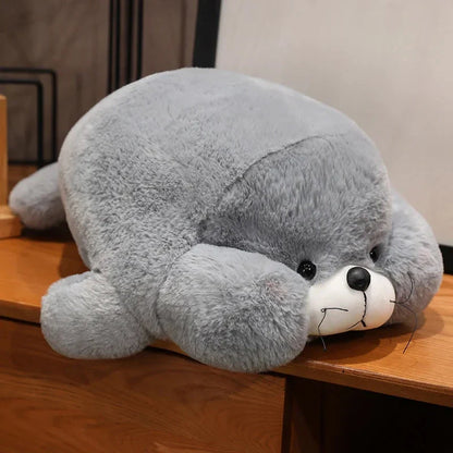 Chubby Cheeks White Grey Seal